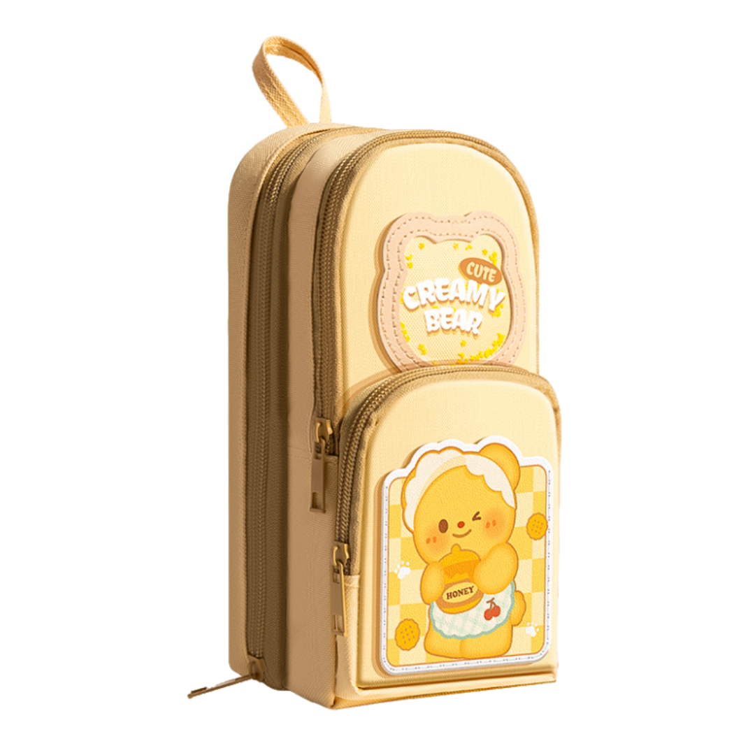 Cute Cartoon Stationery Pouch | Large Capacity Pencil Case Design | Durable Fabric | Ideal for Students