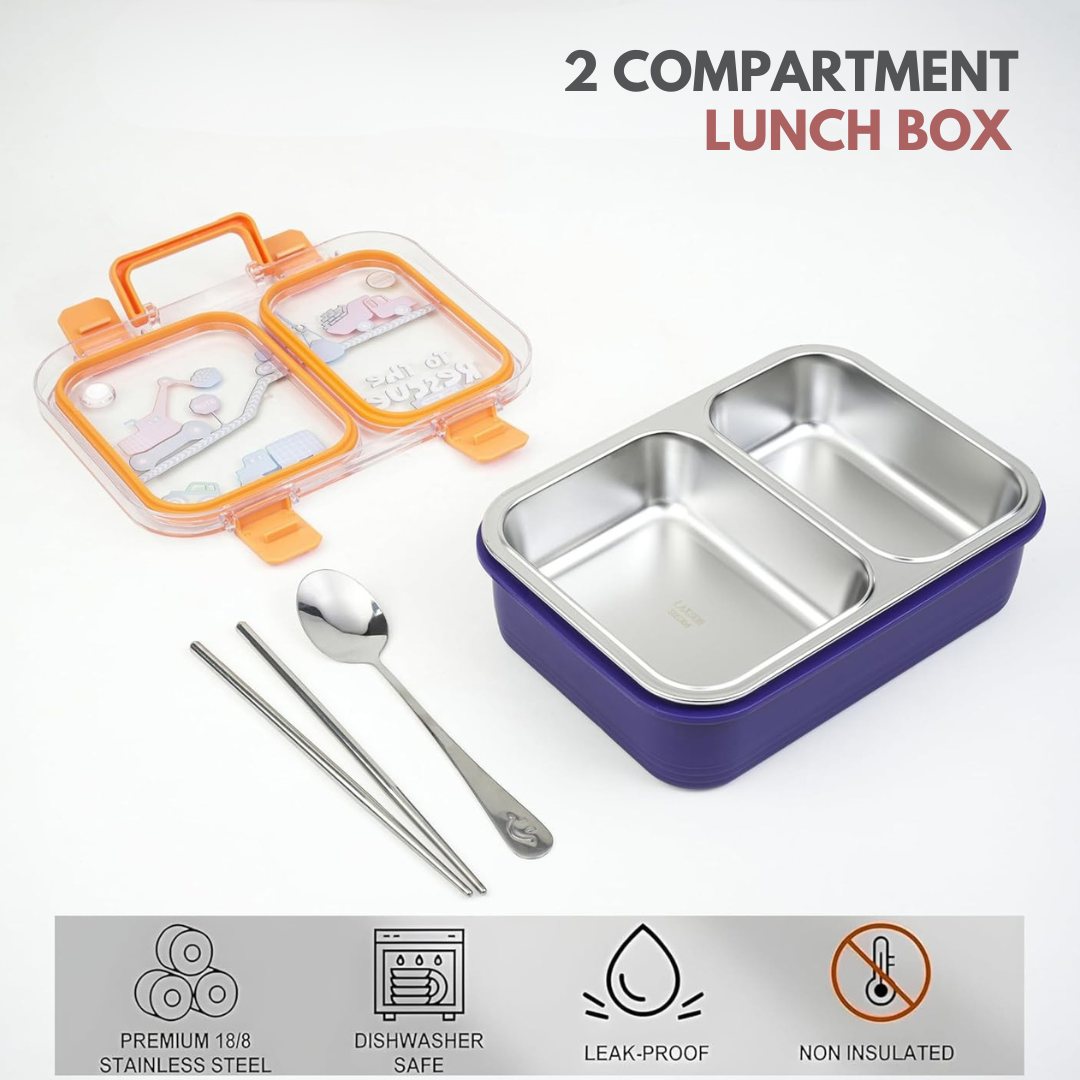 YumBox Tiffin | Stylish and Strong Lunch Box | Available in 2 and 3 Compartment | Kid Friendly Design | Cute Design | Gift