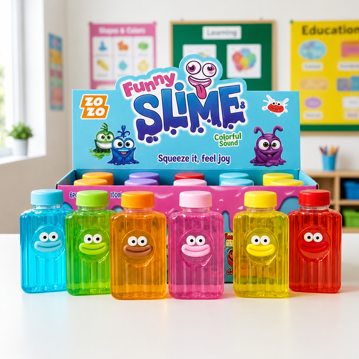 Fun Colourful Slime | 12 Colourful Stretchy Slime Bottles | Creative Play & Sensory Fun | Perfect for gifting