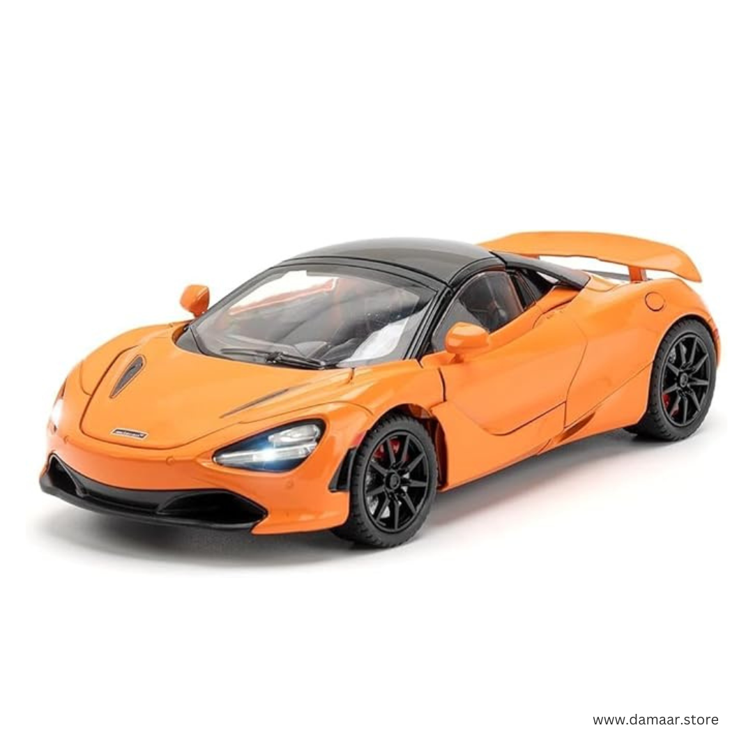 McLaren Supercar | 1:24 Large Size | Premium and Rich Look | Die Cast Metal Pull Back | Lights and Music